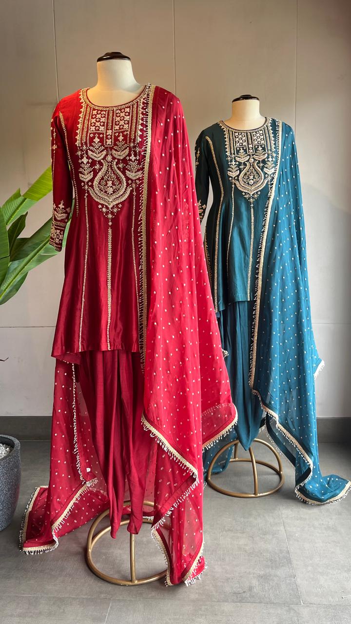 Peplum Style Kurta set