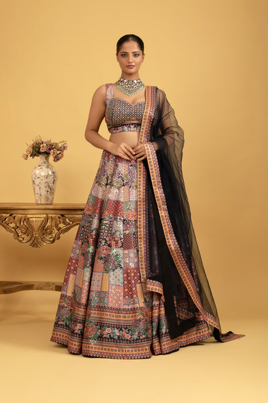 LEHENGA WITH CROP TOP BLOUS